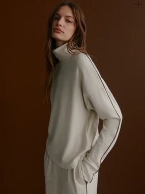 Varley Rona High Neck Midlayer - Cement Marl / Carafe